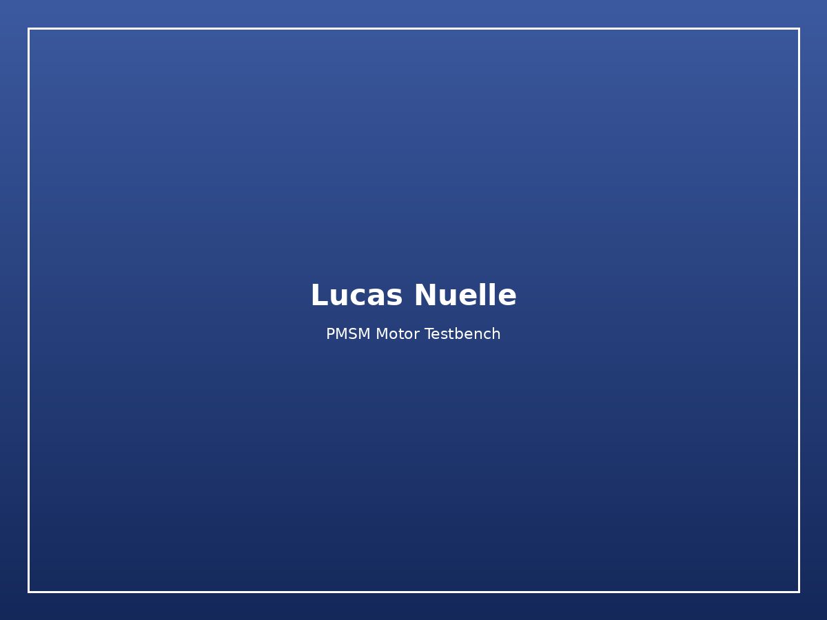 Lucas Nuelle PMSM Motor Testbench